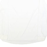 NIKE Mens White & Navy Blue Long Sleeve Plain M Polo Shirt Cotton Blend