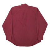 CAMBRIDGE CLASSICS Mens Red Shirt Cotton Blend L Classic Button-Down Long Sleeve