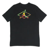 AIR JORDAN Mens Black Graphic T-Shirt M Short Sleeve Crew Neck Jumpman Logo