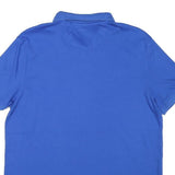 CALVIN KLEIN Mens Blue Short Sleeve Plain Polo Shirt S Cotton Blend Classic