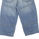 MUSTANG Mens Denim Blue Casual Shorts M W34 Cotton Blend Relaxed Fit