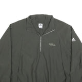 ADIDAS Mens Grey Lightweight Polyester Track Jacket L Zip Sportswear