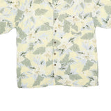 HERITAGE TROPICS Mens Yellow & Green Floral Rayon Shirt L Relaxed Fit Casual