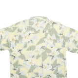 HERITAGE TROPICS Mens Yellow & Green Floral Rayon Shirt L Relaxed Fit Casual
