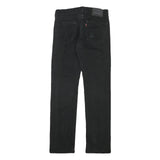 LEVI'S 513 Mens Jeans Black Regular Straight Denim Raw W28 L30 Classic Fit Zip