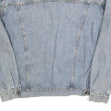 LEVI'S Mens Blue Denim Jacket L Cotton Classic Button Front Casual Lightweight