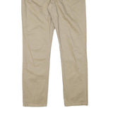 LEVI'S Mens Slim Beige Cotton Blend Trousers W36 L32 Zip Closure Stylish Comfort