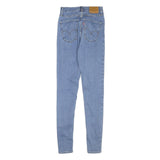 LEVI'S Womens Slim Blue Denim Jeans W23 L29 Zip Classic Skinny Cotton Blend