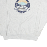 PRARIE MOUNTAIN Mens Grey Crater Lake Crew Neck M Sweatshirt Cotton Pullover