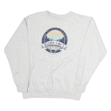 PRARIE MOUNTAIN Mens Grey Crater Lake Crew Neck M Sweatshirt Cotton Pullover