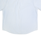 CARHARTT Mens Blue Plain Button-Down Short Sleeve Shirt 2XL Relaxed Cotton