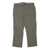 TREVOLUTION Mens Relaxed Beige Polyester Blend Zip Trousers W33 L26 Outdoor