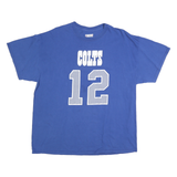 NFL Mens Blue Colts 12 Graphic T-Shirt XL Short Sleeve Crew Neck