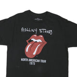 THE ROLLING STONES Mens Black Rolling Stones North American Tour T-Shirt L Short
