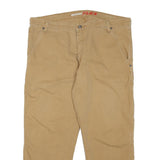 DICKIES Mens Cotton Blend Beige Regular Straight Trousers W38 L25 Workwear