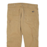 DICKIES Mens Cotton Blend Beige Regular Straight Trousers W38 L25 Workwear