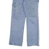 BLUE TECH Mens Light Blue Regular Fit Cargo Denim Jeans W28 L30 Casual Workwear