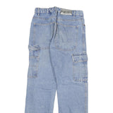 BLUE TECH Mens Light Blue Regular Fit Cargo Denim Jeans W28 L30 Casual Workwear