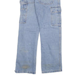 BLUE TECH Mens Light Blue Regular Fit Cargo Denim Jeans W28 L30 Casual Workwear