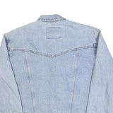 WRANGLER Mens Blue Denim Jacket M Cotton Classic Western Casual Button Closure