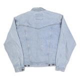 WRANGLER Mens Blue Denim Jacket M Cotton Classic Western Casual Button Closure