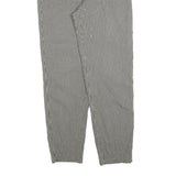 Womens Checked Cotton Blend Regular Straight Trousers W28 L30 Classic Zip