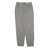 Womens Checked Cotton Blend Regular Straight Trousers W28 L30 Classic Zip