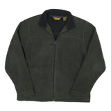 TIMBERLAND Mens Black Button Jacket L Cotton Blend Plain Classic Outerwear