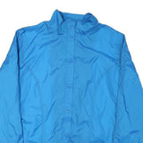 TUDOUR COURT Womens Blue Nylon Button Jacket M Lightweight Casual Outerwear