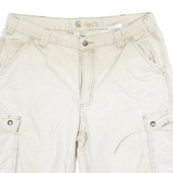 CARHARTT Mens Shorts Beige Cargo Relaxed Fit XL W34 Workwear Utility Cotton