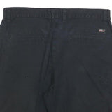 DICKIES Mens Black Cotton Blend Casual Shorts M W34 Workwear Durable