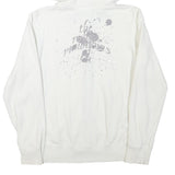 CHICMSEE Womens White Zip Up Hoodie S Cotton Blend Casual Sweatshirt