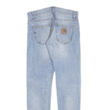 CARHARTT Mens Jeans Blue Slim Skinny Denim Light W32 L32 Cotton Blend Zip