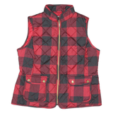 ST JOHNS BAY Mens Red & Black Quilted Jacket L Polyester Blend Zip Pockets