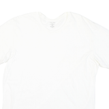 CALVIN KLEIN Mens White L T-Shirt Short Sleeve Crew Neck Minimal Logo