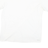 CALVIN KLEIN Mens White L T-Shirt Short Sleeve Crew Neck Minimal Logo