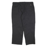 DICKIES Mens Cotton Blend Black Relaxed Straight Trousers W40 L30 Workwear