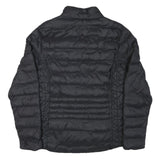 FILA Womens Black Outdoor Jacket L Polyester Blend Microfibre Plain Lightweight