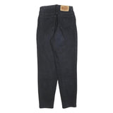 TRUSSARDI Womens Jeans Black Cotton Blend Regular W25 L28 Stylish Zip Closure