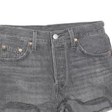 LEVI'S Womens Shorts Grey Denim Casual Cut-Off S W28 Frayed Hem Retro Style