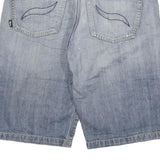 EL NINO Mens Shorts Blue Casual Denim XL W34 Light Wash Cotton Blend