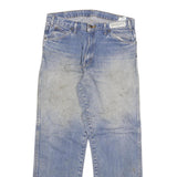 DICKIES Mens Blue Regular Fit Straight Denim Light Wash W36 L32 Cotton Blend Zip