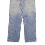 DICKIES Mens Blue Regular Fit Straight Denim Light Wash W36 L32 Cotton Blend Zip