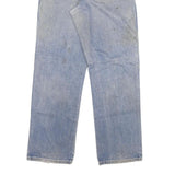 DICKIES Mens Blue Regular Fit Straight Denim Light Wash W36 L32 Cotton Blend Zip