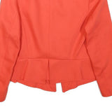 ZARA BASIC Womens Orange Button Jacket M Polyester Blend Tailored Stylish