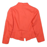 ZARA BASIC Womens Orange Button Jacket M Polyester Blend Tailored Stylish