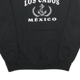 YACHT CLUB Mens Black Los Cabos Mexico Crew Neck M Cotton Sweatshirt