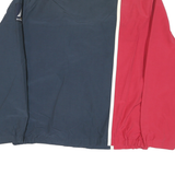 NAUTICA Mens Navy & Red Jacket L Polyester Blend Colourblock Zip Casual