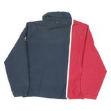 NAUTICA Mens Navy & Red Jacket L Polyester Blend Colourblock Zip Casual