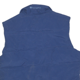 CHAMPION Mens Blue Sleeveless Jacket L Polyester Zip Plain Outdoor Casual
